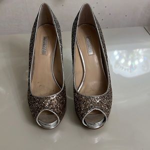 GUESS Gold Glitter Heels